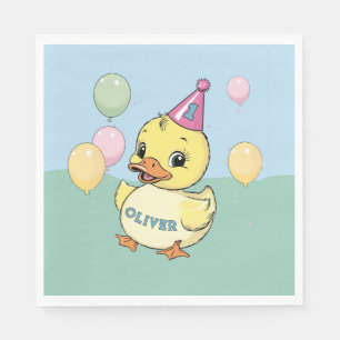 Guardanapo De Papel Sorte Festa de aniversário de Pato de Pato