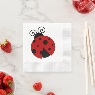 Guardanapo De Papel Sorte ser um belo cartoon Ladybug