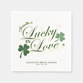 Guardanapo De Papel Sortuda no Amor St Patrick's Chás de Noiva Moderno