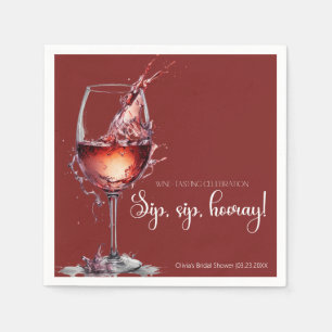 Guardanapo De Papel Sorva, sorva, hurra! Degustação de Vinhos Chá de N