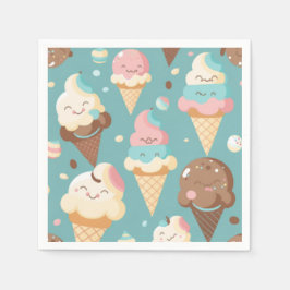 Guardanapo De Papel Sorvete colorido