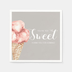 Guardanapo De Papel Sorvete de Chá de fraldas Você é muito doce