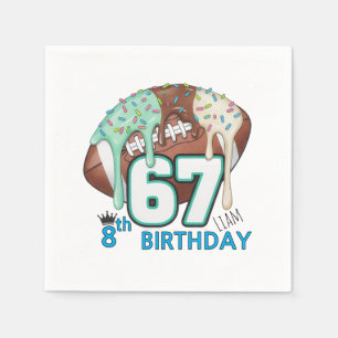 Guardanapo De Papel Sorvete de Futebol Drip Seis Sete menino Aniversár