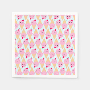 Guardanapo De Papel Sorvete Kawaii Cones