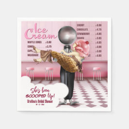 Guardanapo De Papel Sorvete Parlor Ela foi esfregada