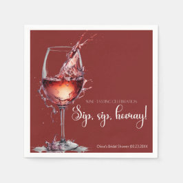 Guardanapo De Papel Sorvo, sorvo, hurra! Chuveiro de Noiva de Prova de