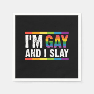 Guardanapo De Papel Sou Gay e Eu Mato LGBTQ Orgulho Gay