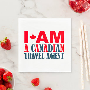 Guardanapo De Papel Sou um Agente de Viagens Canadense