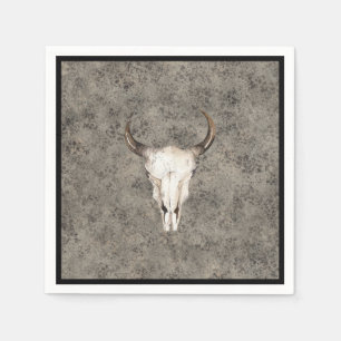 Guardanapo De Papel South-West Rustic Ranch Crânio Marrom Salpicado