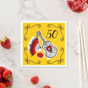 Guardanapo De Papel Souvenirs Espanhol Cantos de papel de 50 épocas