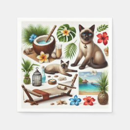 Guardanapo De Papel Spa Cat Tratamento simulado para gatos