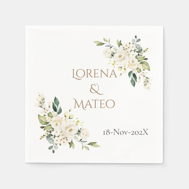 Guardanapo De Papel Spanish Boho Wedding Napkins (Frente)