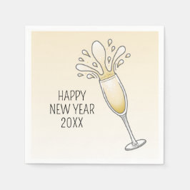 Guardanapo De Papel Sparkling New Year Champagne Glass