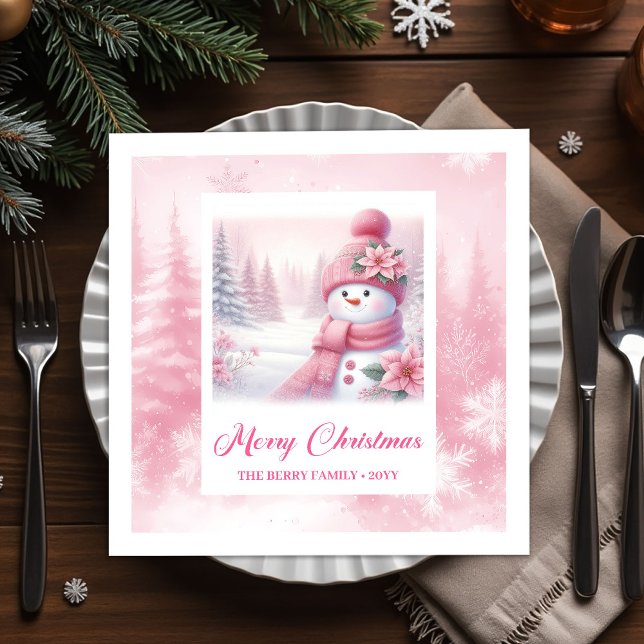 Guardanapo De Papel Sparkling Winter Scene Pinkmas Christmas Napkins  (Sparkling Winter Scene Pinkmas Christmas Napkins Kids Fun)