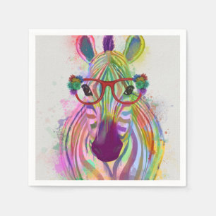 Guardanapo De Papel Splash de Zebra Rainbow