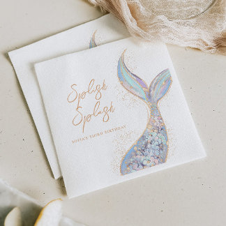 Guardanapo De Papel Splash Splash Smermaid Aniversário