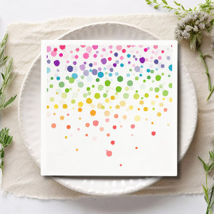 Guardanapo De Papel Splatter de pintura de aquarela colorida Celebra