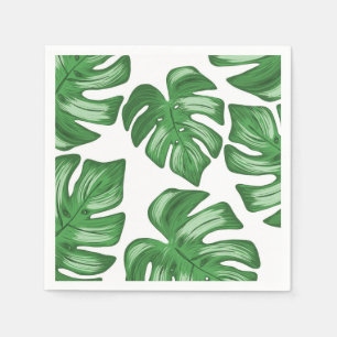 Guardanapo De Papel Split Leaf Philodendron Tropical Paper Napkins