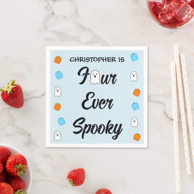 Guardanapo De Papel Spooky 4º aniversário (Insitu)