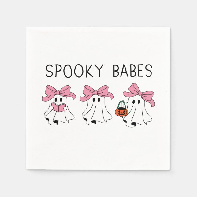 Guardanapo De Papel Spooky babes cute ghost (Frente)
