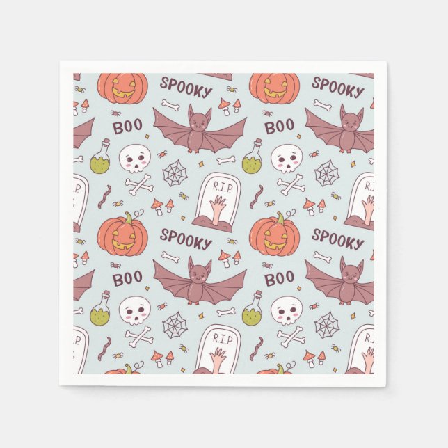 Guardanapo De Papel Spooky Halloween (Frente)