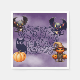 Guardanapo De Papel Spooky Halloween