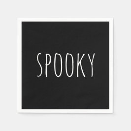 Guardanapo De Papel Spooky. Halloween, uma típica tipografia simples e