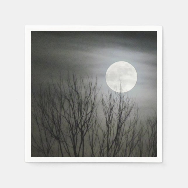 Guardanapo De Papel Spooky Moon Napkins (Frente)