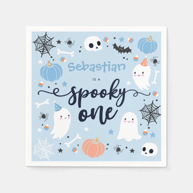 Guardanapo De Papel "Spooky One Cute Halloween Ghost Decor" (Frente)