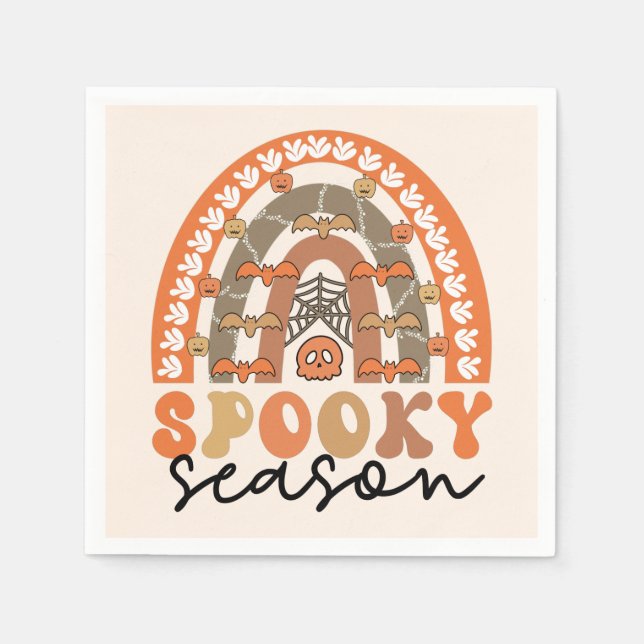 Guardanapo De Papel Spooky Season Halloween Rainbow Fall (Frente)