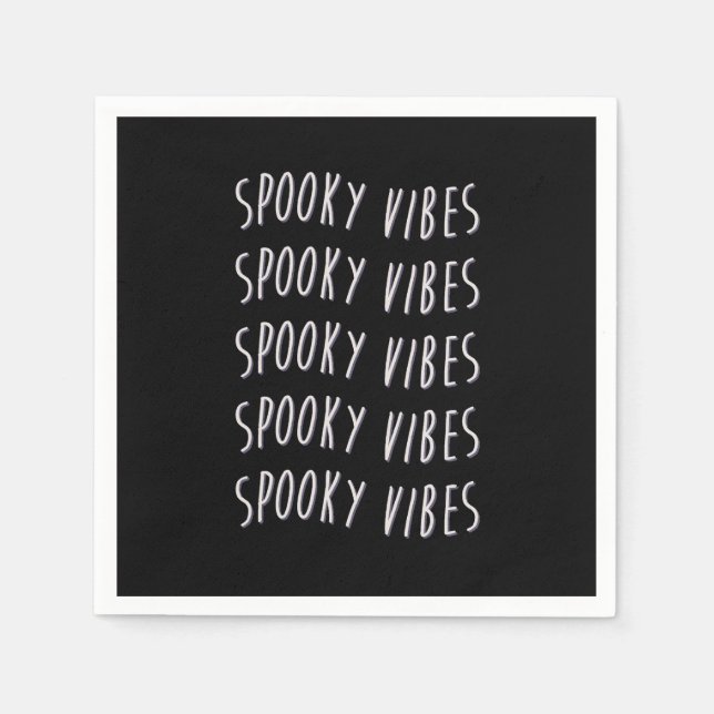 Guardanapo De Papel spooky vibes typography (Frente)