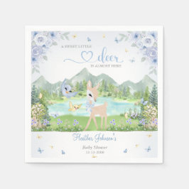 Guardanapo De Papel Spring Bloom and Butterflies Deer Baby Shower