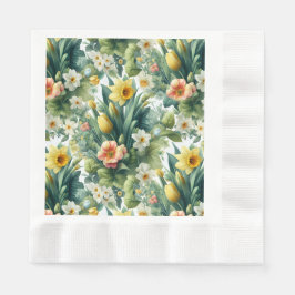 Guardanapo De Papel Spring Botanical Floral Easter Napkins