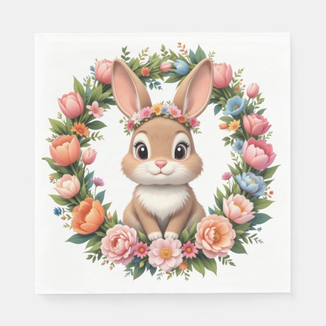 Guardanapo De Papel Spring Bunny Easter  (Frente)