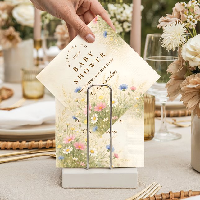 Guardanapo De Papel Spring Wildflower Meadow Baby Shower (Criador carregado)
