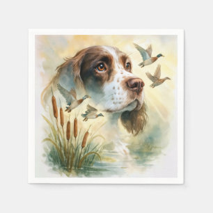 Guardanapo De Papel Springer Spaniel e Mallard Duck em dupla exposição