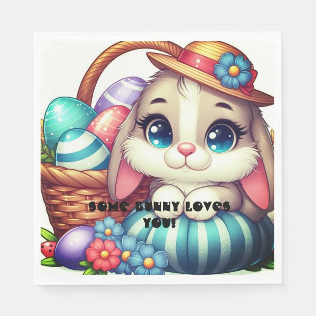 Guardanapo De Papel Springtime Bunny Bliss (Frente)