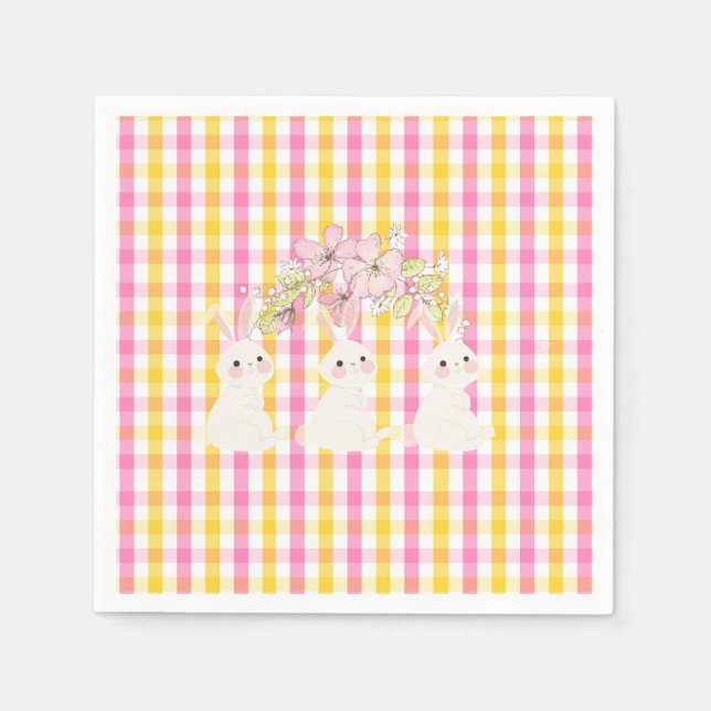 Guardanapo De Papel Springtime Gingham (Frente)