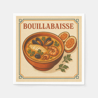 Guardanapo De Papel Square Design (Bouillabaisse, Retro Style)