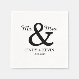 Guardanapo De Papel Sr. do Ampersand e Sra. personalizados Casamento