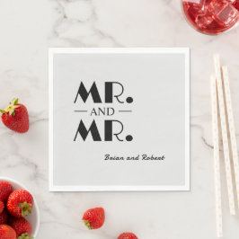 Guardanapo De Papel Sr. e Sr. Cocktail personalizado Napkins
