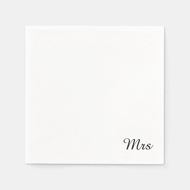 Guardanapo De Papel Sr. e Sra. | elegante casal de correspondência mod (Frente)
