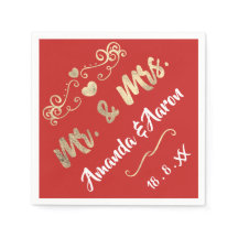 Sr. e Sra. Heart Red Ruby Champaigne Dourado