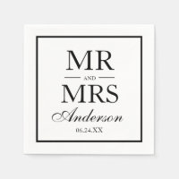 Sr. Elegante Moderno e Sra. Wedding BW