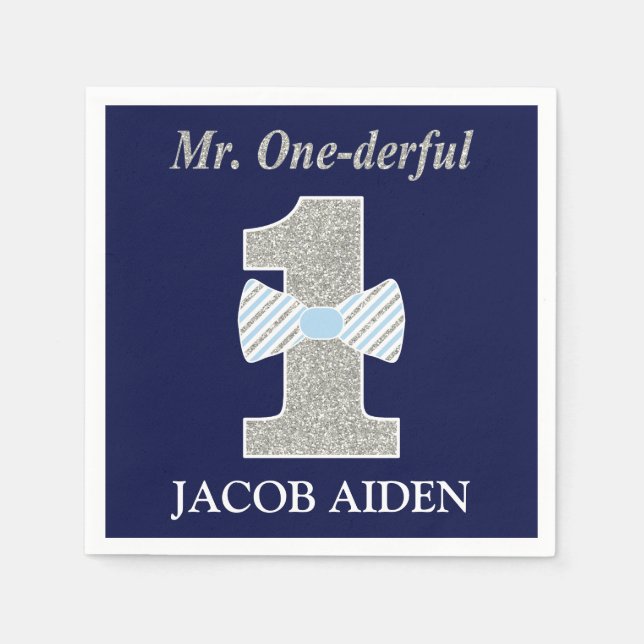 Guardanapo De Papel Sr. ONEMaravilhoso White Standard Cocktail Napkin (Frente)