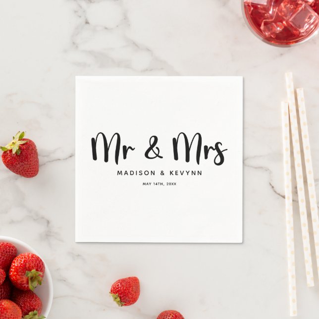 Guardanapo De Papel Sr. & Sra. | Casamento (Insitu)