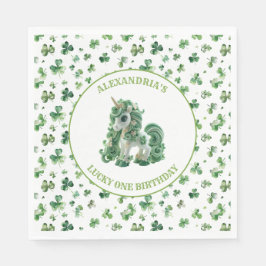 Guardanapo De Papel St Patricks Sortudos One Unicorn Paper Napkins