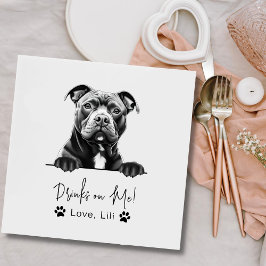 Guardanapo De Papel Staffy Dog - Bebidas Personalizadas
