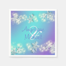 Starfish borbulha casais brancos azul roxos