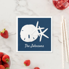 Guardanapo De Papel Starfish Sand Dollar Coaster Marinho Azul Personal